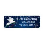 Wit kerstcadeetiket etiket (Voorkant)