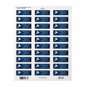Wit kerstcadeetiket etiket (Full Sheet)