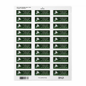 Wit kerstcadeetiket etiket (Full Sheet)