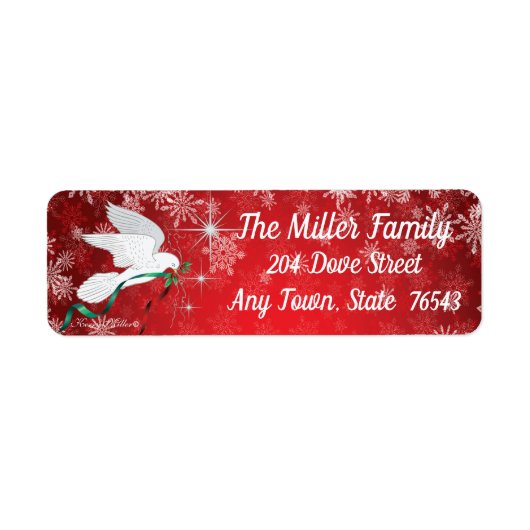 Wit kerstcadeetiket etiket (Voorkant)