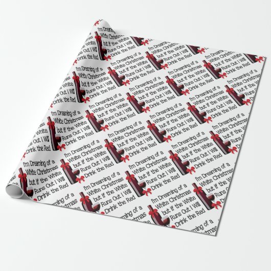 Wit Kerstfeest Cadeaupapier (Uitgerold)