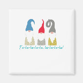 Wit kerstfeest Fa-la-la-la-la, la-la-la-la! Magneet (Voorkant)