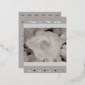 Wit kerstfeest, geschikt voor Roos Folie Feestdagen Briefkaart (Voorkant / Achterkant)