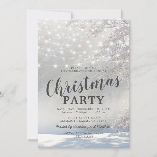 Wit kerstfeest kerstfeest kaart (Voorkant)