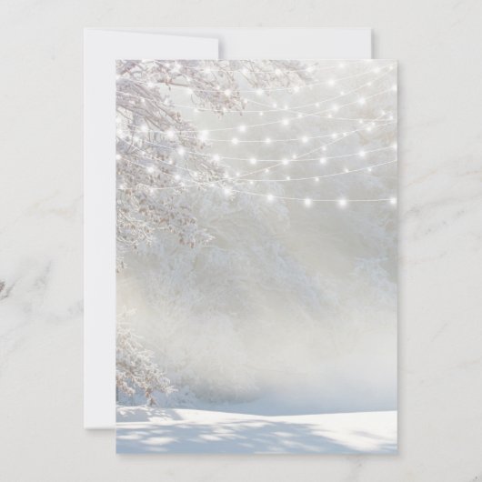 Wit kerstfeest kerstfeest kaart (Achterkant)