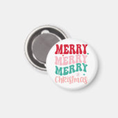 Wit Kerstfeest  Magneet (Voorkant / Achterkant)