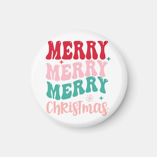Wit Kerstfeest  Magneet (Voorkant)