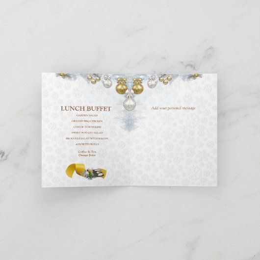 Wit-kerstfeest met Shower Uitnodiging (Binnen)