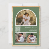 Wit kerstfeest QR Code Weddenschap Kaart (Achterkant)