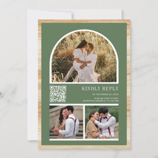 Wit kerstfeest QR Code Weddenschap Kaart (Achterkant)