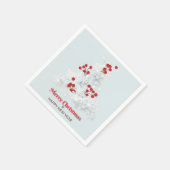 Wit Kerstfeest Servet (Hoek)