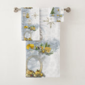 Wit kersthuwelijk Herhaaldesign Bad Handdoek (Insitu)