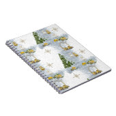 Wit kersthuwelijk Herhaaldesign Notitieboek (Rechterzijde)