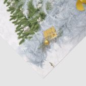 Wit kersthuwelijk Herhaaldesign Tissuepapier (Detail)