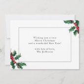 Wit kerstkaartje voor de Groeten van het seizoen (Achterkant)