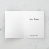 Wit Kerstmis Feestdagen Kaart (Binnen)