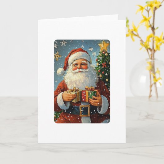 Wit Kerstmis Kaart (Gele Bloem)
