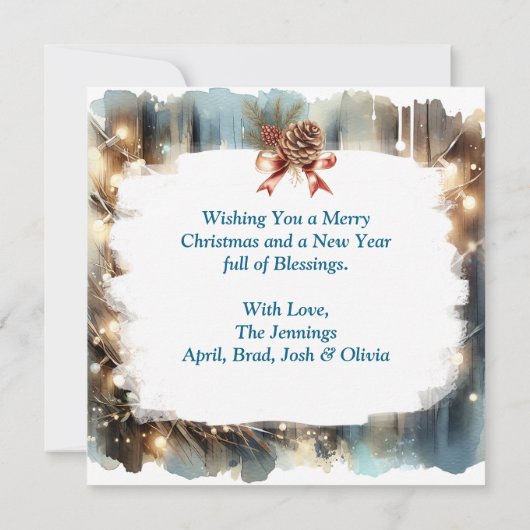 Wit Kerstmis Paard en Kardinaal Boerderij (Achterkant)