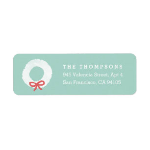 Wit-kerstmis Wreater Return Address Labels