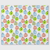 Wit kerstsiercadeaupapier voor kerstcadeautjes cadeaupapier (Vlak)