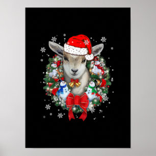 Wit-kerstsierdecoratie Gift X-mas Poster