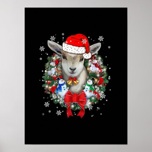Wit-kerstsierdecoratie Gift X-mas Poster (Voorkant)