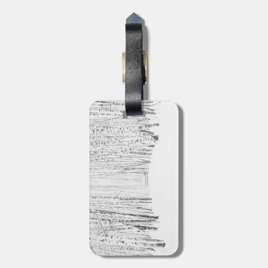 Wit Kerstverhaal Bagagelabel (Achterkant verticaal)