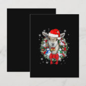 Wit-kerstversiering Gift X-mas Kaart (Voorkant / Achterkant)