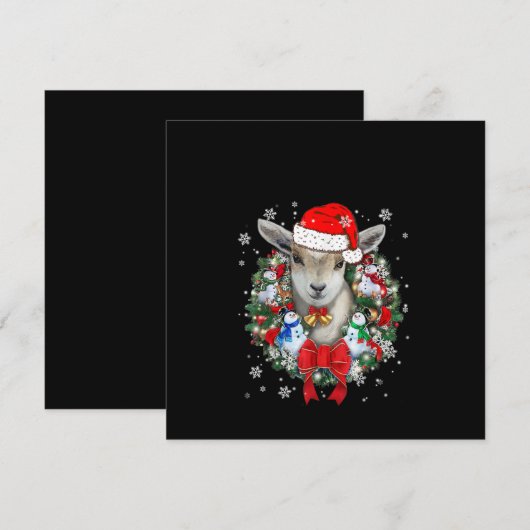 Wit-kerstversiering Gift X-mas Kaart (Voorkant / Achterkant)