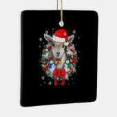 Wit-kerstversiering Gift X-mas Keramisch Ornament (Rechts)