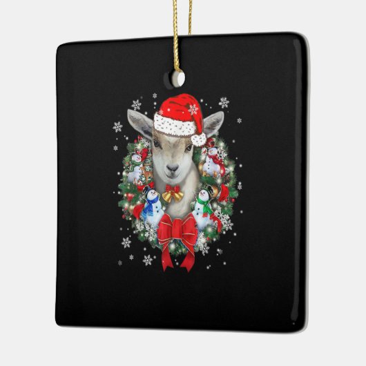 Wit-kerstversiering Gift X-mas Keramisch Ornament (Links)