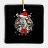 Wit-kerstversiering Gift X-mas Keramisch Ornament (Voorkant)