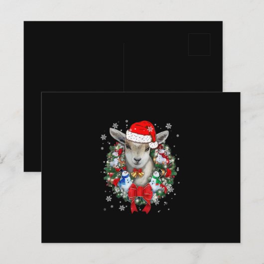 Wit-kerstversiering Gift X-mas Uitnodiging Briefkaart (Voorkant / Achterkant)