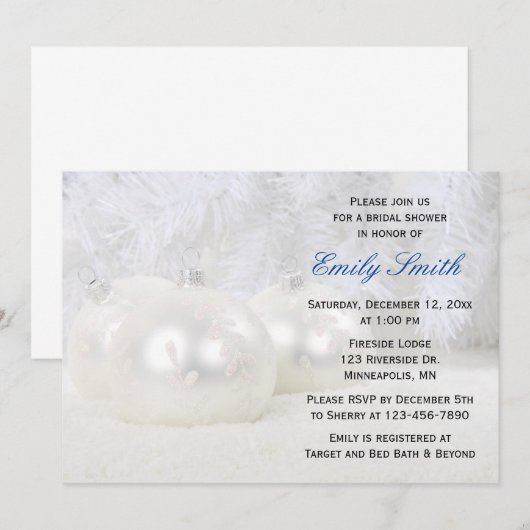 Wit kerstwinter Vrijgezellenfeest Kaart (Voorkant / Achterkant)