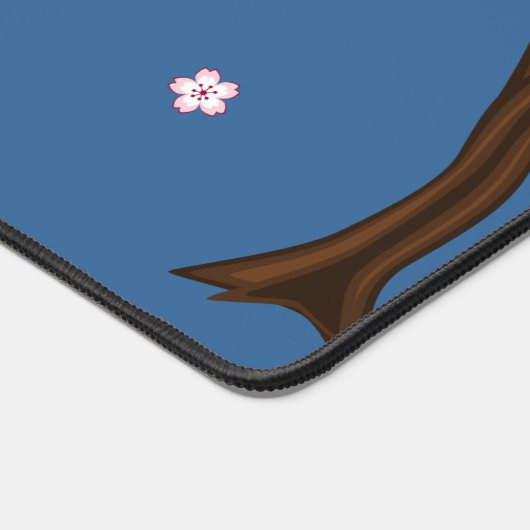 Wit Kimono Kokeshi Doll Leuk Geisha Blauw Bureaumat (Hoek)