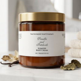 Wit Klassiek Stijl Waterdicht Cosmetica Pot Label Waterfles Etiket