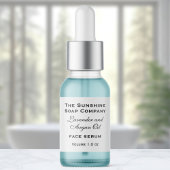 Wit klein flesje druppelaar flesetiket etiket