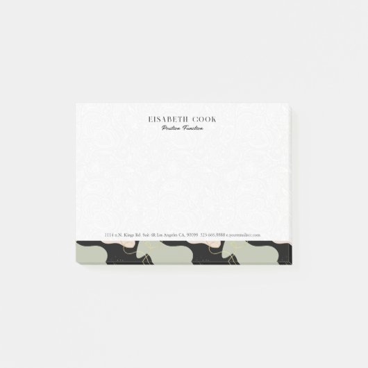 Wit Kleurrijk Abstract Geometrisch Vormenpatroon Post-it® Notes (Voorkant)