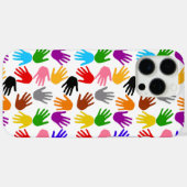 Wit Kleurrijk Handafdruk Patroon Ontwerp Case-Mate iPhone Case (Achterkant (horizontaal))