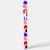 Wit Kleurrijk Handafdruk Patroon Ontwerp Case-Mate iPhone Case (Achterkant / Links)