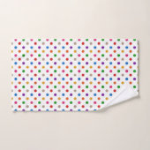 Wit Kleurrijk Regenboog Stippen Design Bad Handdoek (Handdoek)