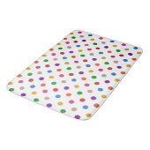 Wit Kleurrijk Regenboog Stippen Design Badmat (Gekanteld)