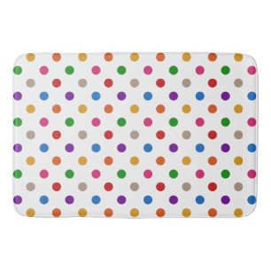 Wit Kleurrijk Regenboog Stippen Design  Badmat