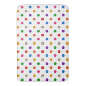 Wit Kleurrijk Regenboog Stippen Design Badmat (Voorkant Verticaal)