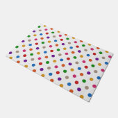 Wit Kleurrijk Regenboog Stippen Design Deurmat (Schuin)