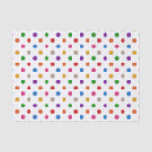 Wit Kleurrijk Regenboog Stippen Design Tissuepapier (Voorkant)
