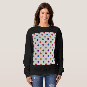 Wit Kleurrijk Regenboog Stippen Design Trui