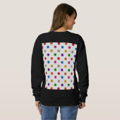 Wit Kleurrijk Regenboog Stippen Design Trui (Achterkant volledig)