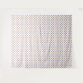 Wit Kleurrijk Regenboog Stippen Design Wandkleed (Voorkant (horizontaal))