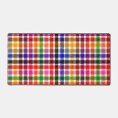Wit Kleurrijk Twill Geruit Schots Design Bureaumat (Voorkant)